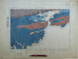 Ireland sheet 195, Queenstown, 1” scale. 1891. Includes Cork Harbour. Hand-coloured