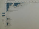 Ireland sheet 202, Old Head of Kinsale, 1” scale. 1857. First edition. Base map not dated. 95% sea. Hand-coloured