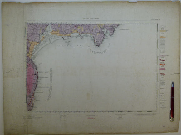 Ireland sheet  61, Ardglass, 1” scale. 1901. Covers Dundrum, Annalong. Base map not dated. Hand-coloured