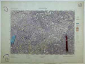 Ireland sheet  69, Cootehill, 1” scale. 1901. Covers Stradose, Shercock. Base map 1876. Coloured 1904. Hand-coloured