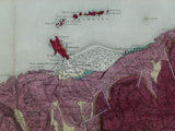 Ireland sheet   7, Giant’s Causeway, 1” scale. 1887. 1st ed. Covers Portrush and Ballin. 55% sea. Base map 1865. Hand-coloured