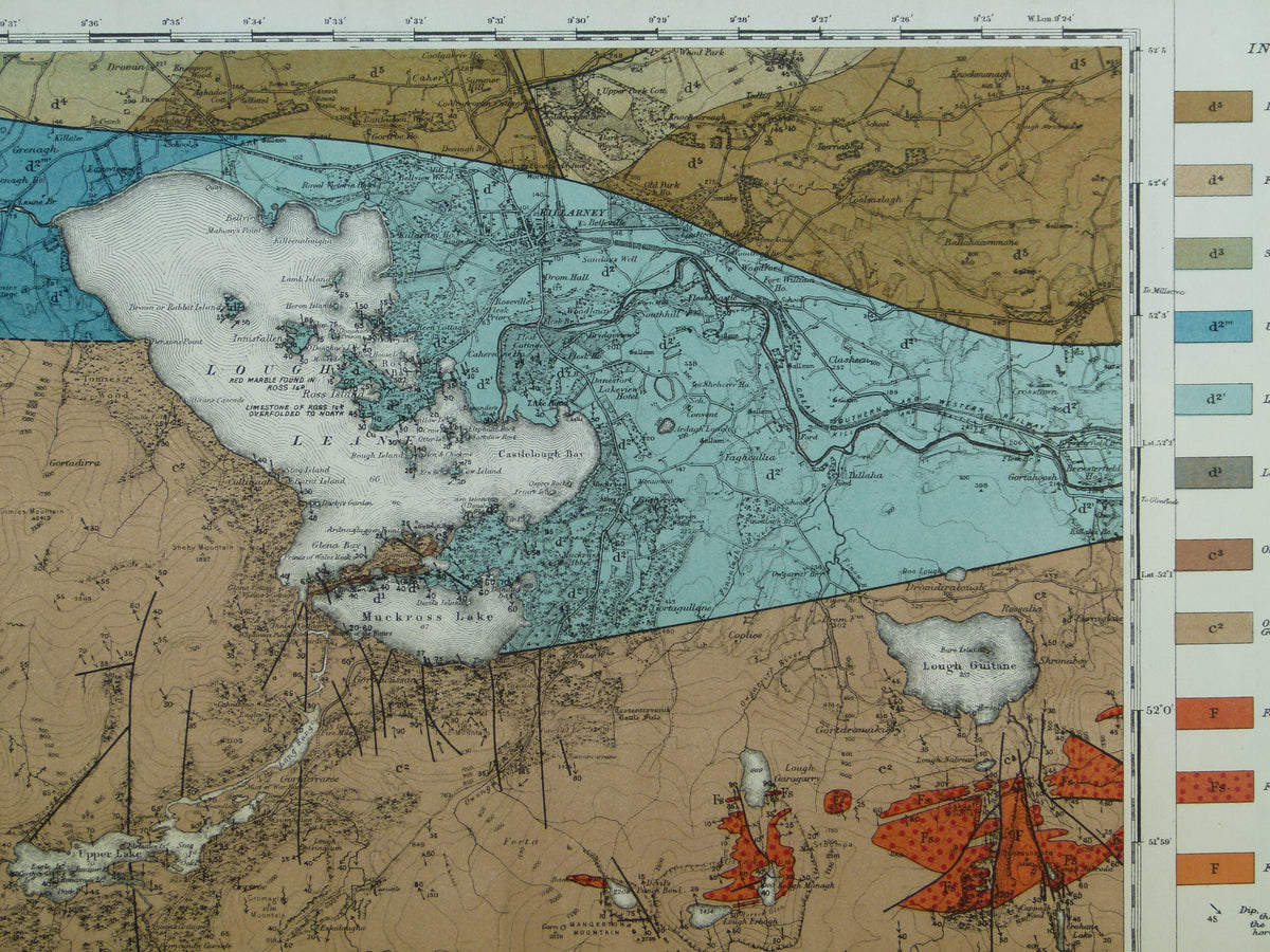 Killarney & Kenmare District, (1913). First edition. Colour print, fla ...