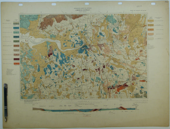 Limerick District, Drift, (1904). First edition. Colour print, flat, 46 x 60.5cm. Scale 1:63,360. Base map 1899.