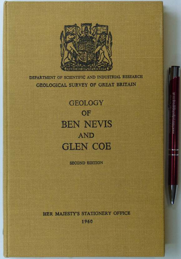 Memoir sheet  53. Bailey, E.B., Maufe, M.A. et al. (1960). The Geology of Ben Nevis and Glen Coe and Surrounding Country. second…