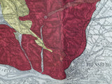 Beck, Heinrich, and Vetters, Hermann. (1904). ‘Geologische Karte der Kleinen Karpaten’, 1:75,000 scale,   91 x 69cm, colour printed and folding to 33 x 24cm.