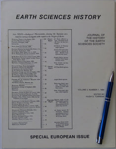 Torrens, HS (ed). (1984). Earth Sciences History; Special European Issue. New York: History of Earth Sciences Society, v3,