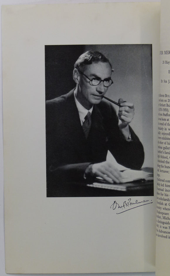 Bulman, Oliver Meredith Boone, 1902-1974, by Sir James Stubblefield (1975). Reprinted from Biographical Memoirs of Fellows of the Royal Society,