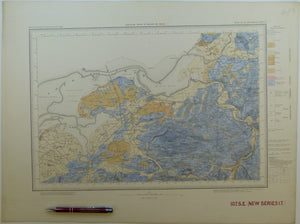 Sheet 107se drift, Old Series 1". 1888. First drift edition. Westmorland: Carlisle, Abbeytown, Solway Firth, Hand coloured