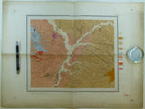 Sheet  63ne, Old Series 1". 1873. Leicestershire; Leicester, Mount Sorrel. Hand-coloured engraving