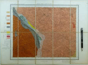 Sheet  63sw, Old Series 1". 1886. Warwickshire, Leicestershire; Atherstone, Hinckley. Hand-coloured engraving