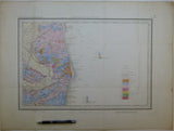 Sheet  67sw drift, Old Series 1". 1882. First edition. Norfolk, Suffolk: Lowestoft. Hand-coloured engraving,