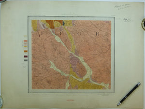 Sheet  72sw, Old Series 1". 1852/55. First edition. Staffordshire: Stone, Stafford. Hand-coloured engraving