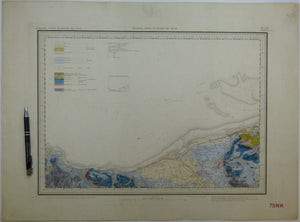 Sheet  79nw drift, Old Series 1". 1885. First drift edition. Denbighshire coast: Abergele, Rhyddlan. Hand-coloured