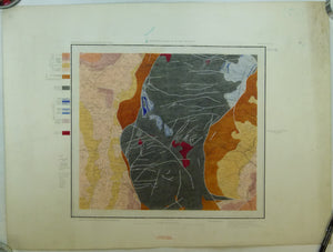 Sheet  62sw, Old Series 1". 1885. Staffordshire: Dudley, Walsall. Hand-coloured engraving, 46 x 61.5cm.