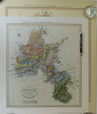 William Smith Geological Map of Oxfordshire of 1823.  1993 REPRO