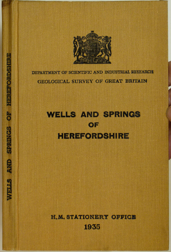Herefordshire, Wells and Springs of. By Richardson, L. 1935, 1st edition. 136pp.