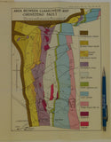 Wales Mid- 1949.  3 maps: Area between Llanelwedd and Carneddau Fault, and Area between Carneddau Fault and Wern-to Fault, and Area Between Wern-to Fault and Cwm-Amliw Fault , all colour