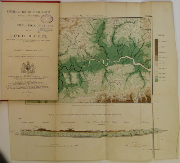 Woodward, H.B. 1909. The Geology of the London District (being the area included in the Sheets 1 – 4 of the Special Map of London) 1st edition.