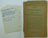 Darby, H.C. (ed) (1938). The Cambridge Region. Cambridge University Press. 234pp. HB,