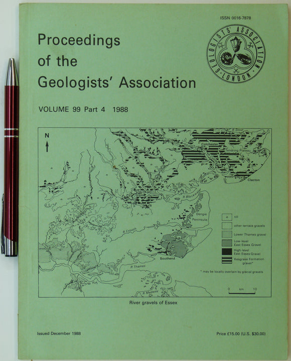 Gray, J.M. (ed). (1988).  Essex. PGA, v.99, pt.4, pp.249-341.  Five papers on the geology of Essex.