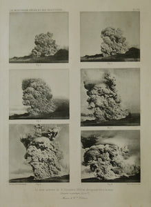 Caribbean, Martinique. 1902. Mt. Pelee eruption photograph sequence