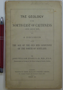 Evans, John W., (1891), geological map (untitled) of North-East Caithness. Fold-out b/w printed geological map