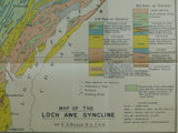 Bailey, Edward B, (1913), ‘Map of the Loch Awe Syncline’. Fold-out colour printed geological map and section