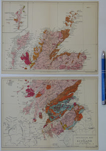 Scotland (1913) geological map from Stanford’s Geological Atlas of Great Britain and Ireland, 3rd edition.
