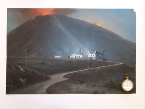 Vesuvius & funicular. 1880. Painting in body colour, 35.5 x 54cm, on cartridge paper