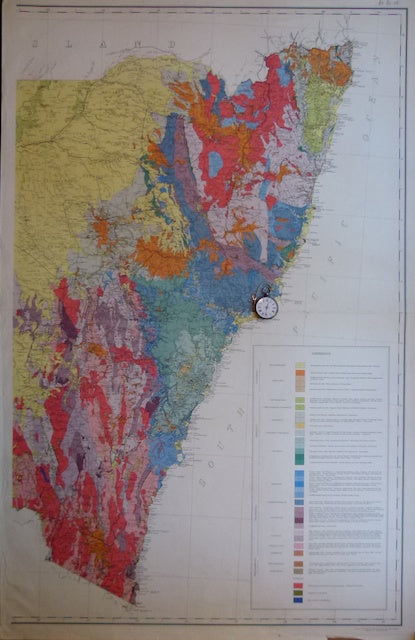 New South Wales, Geological Map of, 1914, scale 1
