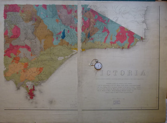 Victoria, Geological Map of, 1902, scale 1