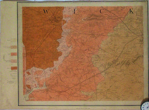 Sheet  53nw, Old Series 1".1855. First edition. Warwickshire: Warwick, Coventry. Hand coloured engraving,