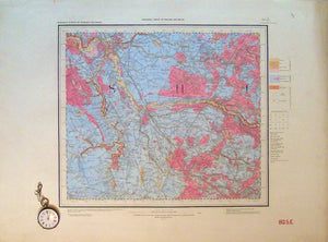 Sheet  80se drift, Old Series 1". Cheshire: Northwich in NE corner, Middlewicat centre, Sandbach to SE, 1891.