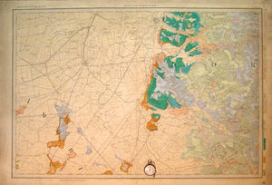 Sheet  65 drift, Old Series 1". Cambridgeshire Fens, Kings Lynn at north edge, Swaffham at east edge, Brandon at Scorner, 1886.