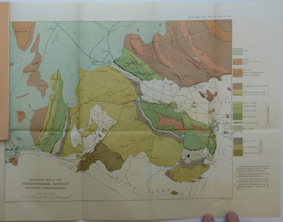 Fearnsides, W.G. (1910). Geological Map of the Ynyscyhaiarn District, South-East Carnarvonshire’, fold out colour printed map