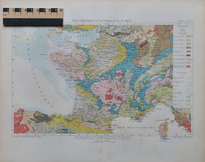 Carte Geologique de la France et ses Mers, 1878