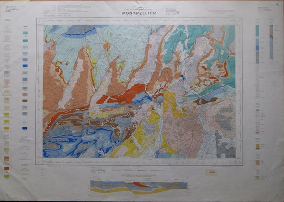 Montpelier, sheet 27-43, Carte Geologique de la France, 1971