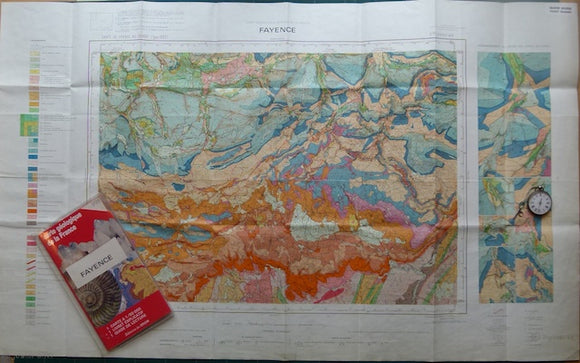 Fayence, sheet 998, Carte Geologique Detaill é de la France, 1966