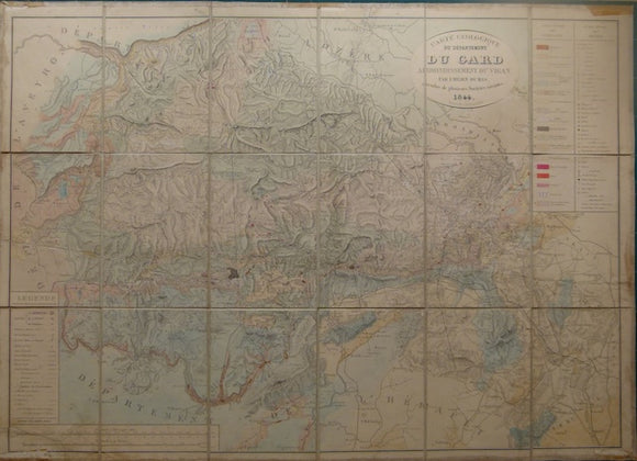 Carte Geologique de Dept. Du Gard, arrondissement du Vigan