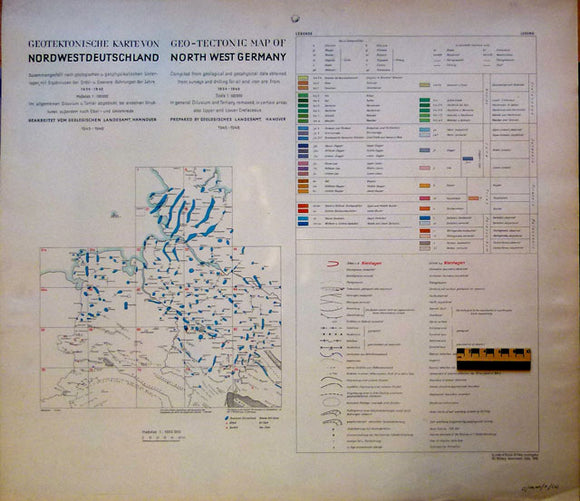 Geo-Tectonic Map of Northwest Germany, 1946