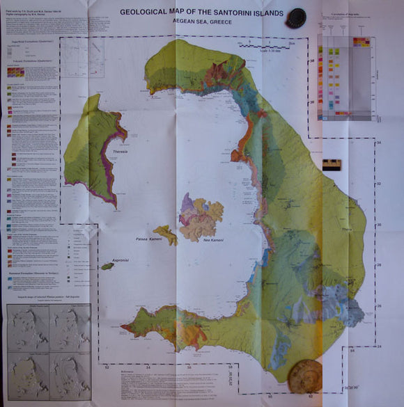 Geological Map of the Santorini Islands, 1999
